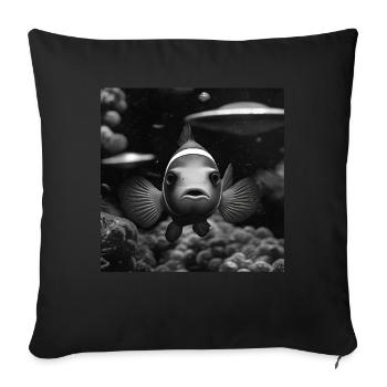 Clownfisch - Sofakissenbezug 45 x 45 cm - Schwarz - Vorne