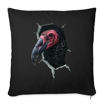 Geier - Sofakissenbezug 45 x 45 cm - Schwarz - Vorne