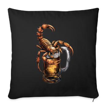 Scorpion Bier - Sofakissenbezug 45 x 45 cm - Schwarz - Vorne