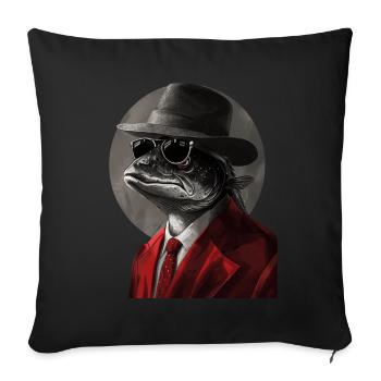 Tarpon - Sofakissenbezug 45 x 45 cm - Schwarz - Vorne