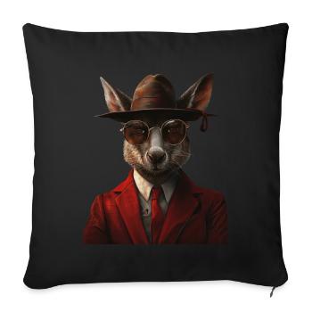 Wallaby - Sofakissenbezug 45 x 45 cm - Schwarz - Vorne