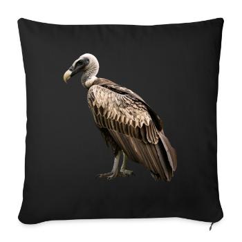 Geier - Sofakissenbezug 45 x 45 cm - Schwarz - Vorne