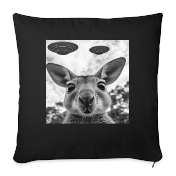Wallaby - Sofakissenbezug 45 x 45 cm - Schwarz - Vorne