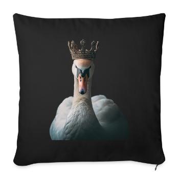 Schwan - Sofakissenbezug 45 x 45 cm - Schwarz - Vorne