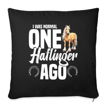 Haflinger Lover Horse Riding Outfit Barn Horses - Sofa pillowcase 17,3'' x 17,3'' (45 x 45 cm) - black - Front