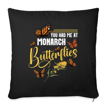 Insect Lover Entomologist Butterflies Monarch - Sofakissenbezug 45 x 45 cm - Schwarz - Vorne
