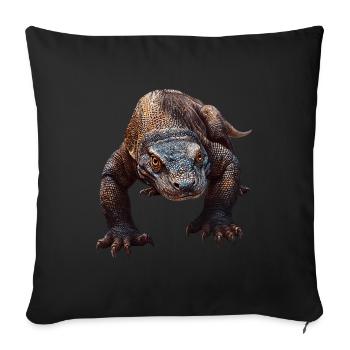 Komodowaran - Sofakissenbezug 45 x 45 cm - Schwarz - Vorne