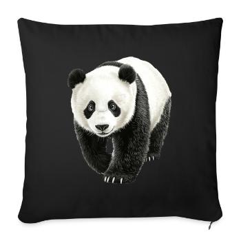 Panda - Sofakissenbezug 45 x 45 cm - Schwarz - Vorne