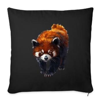 Roter Panda - Sofakissenbezug 45 x 45 cm - Schwarz - Vorne