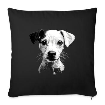 Whippet - Sofakissenbezug 45 x 45 cm - Schwarz - Vorne
