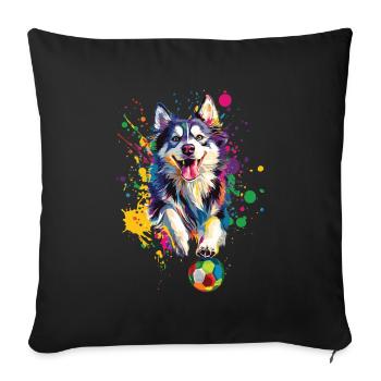 Alaskan Malamute - Sofakissenbezug 45 x 45 cm - Schwarz - Vorne
