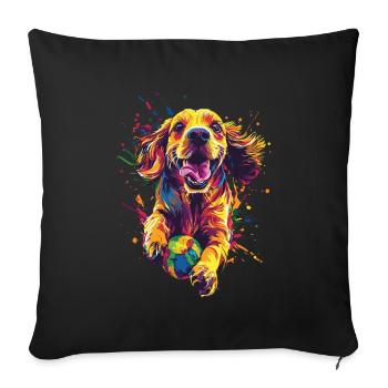 Cocker Spaniel - Sofakissenbezug 45 x 45 cm - Schwarz - Vorne
