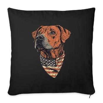 Rhodesian Ridgeback - Sofakissenbezug 45 x 45 cm - Schwarz - Vorne