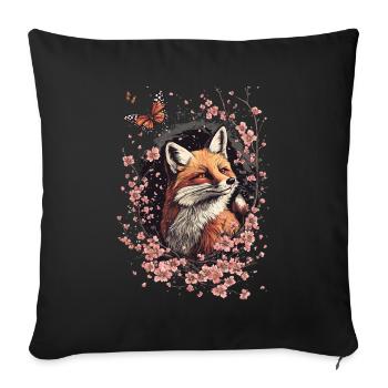 Fuchs - Sofakissenbezug 45 x 45 cm - Schwarz - Vorne