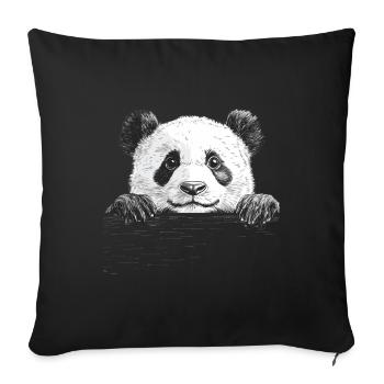 Panda - Sofakissenbezug 45 x 45 cm - Schwarz - Vorne