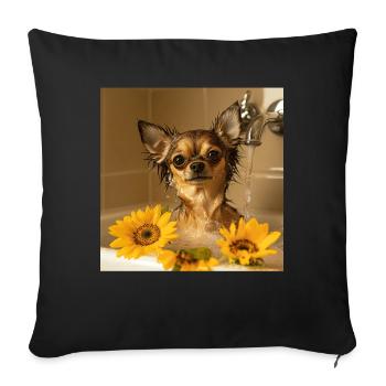 Chihuahua - Sofakissenbezug 45 x 45 cm - Schwarz - Vorne