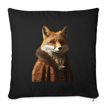 Fuchs - Sofakissenbezug 45 x 45 cm - Schwarz - Vorne