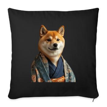 Shiba Inu - Sofakissenbezug 45 x 45 cm - Schwarz - Vorne