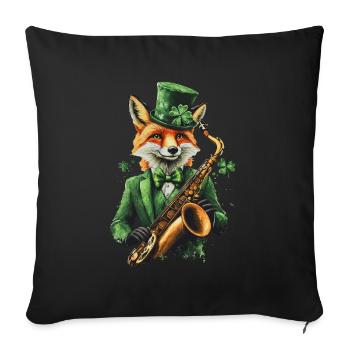 Fuchs - Sofakissenbezug 45 x 45 cm - Schwarz - Vorne