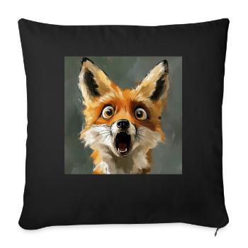 Fuchs - Sofakissenbezug 45 x 45 cm - Schwarz - Vorne