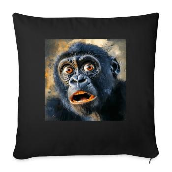 Gorilla - Sofakissenbezug 45 x 45 cm - Schwarz - Vorne