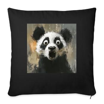 Panda - Sofakissenbezug 45 x 45 cm - Schwarz - Vorne