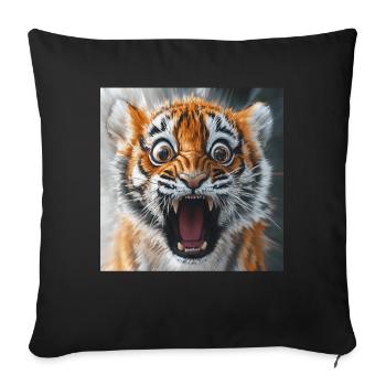 Tiger - Sofakissenbezug 45 x 45 cm - Schwarz - Vorne