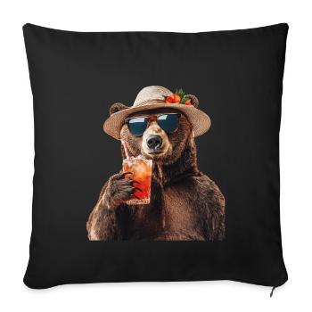 Tragen - Sofakissenbezug 45 x 45 cm - Schwarz - Vorne