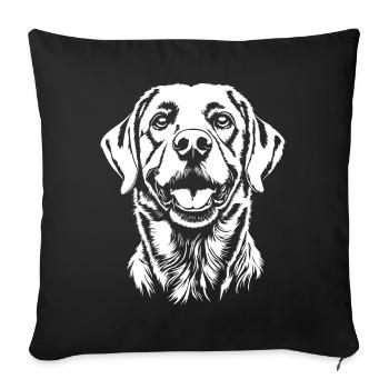Labrador Portrait Retriever Labbi Dogs Dog - Sofa pillowcase 17,3'' x 17,3'' (45 x 45 cm) - black - Front
