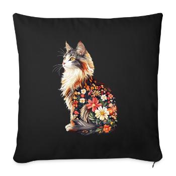 Maine Coon - Sofakissenbezug 45 x 45 cm - Schwarz - Vorne