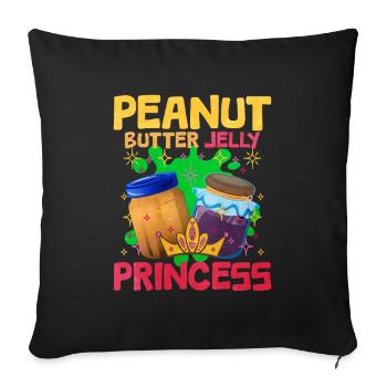 Gelee Erdnussbutter - Sofakissenbezug 45 x 45 cm - Schwarz - Vorne