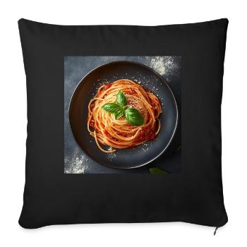 Pasta - Sofakissenbezug 45 x 45 cm - Schwarz - Vorne