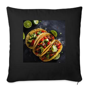 Tacos - Sofakissenbezug 45 x 45 cm - Schwarz - Vorne