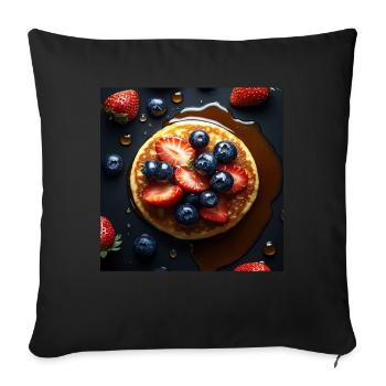 Pfannkuchen - Sofakissenbezug 45 x 45 cm - Schwarz - Vorne