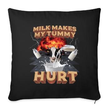 Milch - Sofakissenbezug 45 x 45 cm - Schwarz - Vorne
