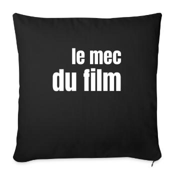 le mec du film - Housse de coussin décorative 45 x 45 cm - noir - Devant