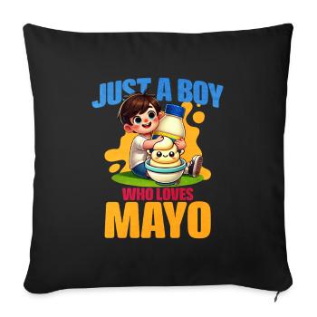 Mayonnaise - Sofakissenbezug 45 x 45 cm - Schwarz - Vorne