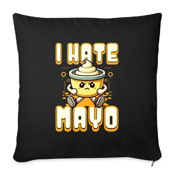 Mayonnaise - Sofakissenbezug 45 x 45 cm - Schwarz - Vorne