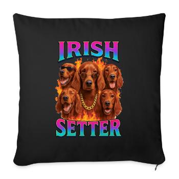 Irish Setter - Sofakissenbezug 45 x 45 cm - Schwarz - Vorne