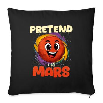 Mars - Sofa pillowcase 17,3'' x 17,3'' (45 x 45 cm) - black - Front