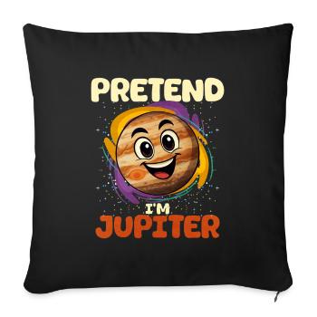 Jupiter - Sofa pillowcase 17,3'' x 17,3'' (45 x 45 cm) - black - Front