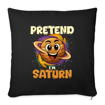 Saturn - Sofakissenbezug 45 x 45 cm - Schwarz - Vorne