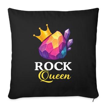 Géologie Roche - Housse de coussin décorative 45 x 45 cm - noir - Devant