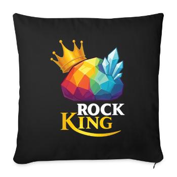 Géologie Roche - Housse de coussin décorative 45 x 45 cm - noir - Devant