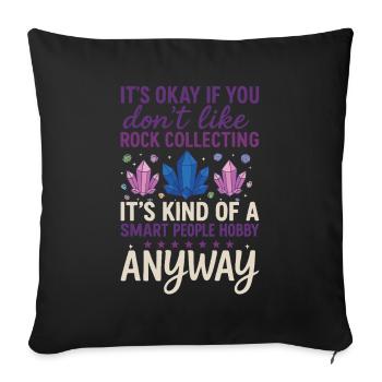 Géologie Roche - Housse de coussin décorative 45 x 45 cm - noir - Devant