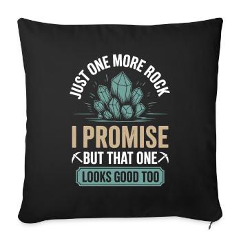 Géologie Roche - Housse de coussin décorative 45 x 45 cm - noir - Devant