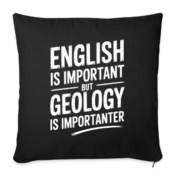 Géologie Roche - Housse de coussin décorative 45 x 45 cm - noir - Devant