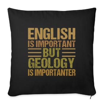 Géologie Roche - Housse de coussin décorative 45 x 45 cm - noir - Devant