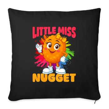 Chicken Nugget - Sofa pillowcase 17,3'' x 17,3'' (45 x 45 cm) - black - Front