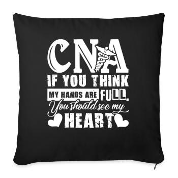 CNA CNA Full Heart - Sofa pillowcase 17,3'' x 17,3'' (45 x 45 cm) - black - Front